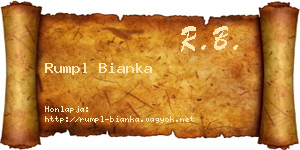 Rumpl Bianka névjegykártya